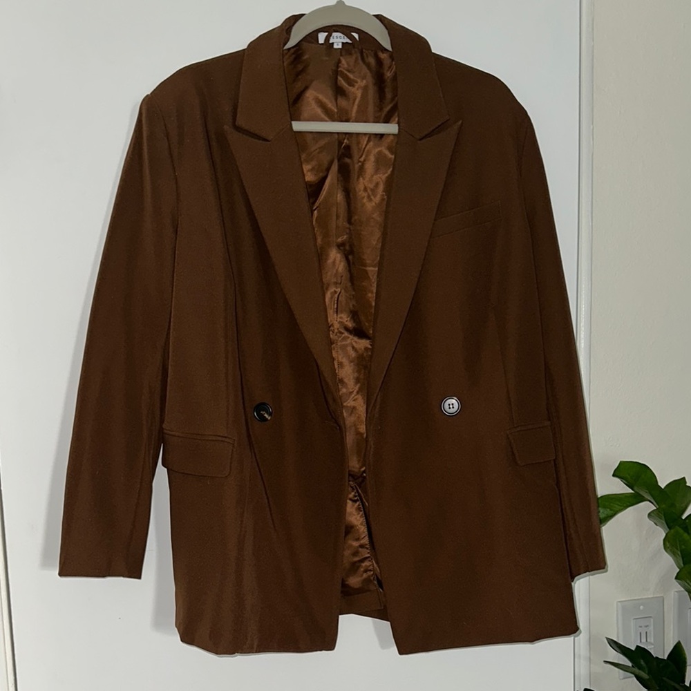 Oversized Brown Blazer Jacket